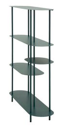 Libreria Saturno Ottanio 118x31x139 cm in Metallo Verde acqua      