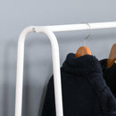 Stender Appendiabiti con Scaffale 176x47x177 cm in Metallo Bianco