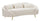 Divano 3 Posti Oslo con Cuscini Crema 185x84x68 cm in Eucalipto e Spugna e Poliestere e Metallo