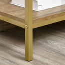 Mobile Consolle Ingresso 99x35x86 cm 2 Cassetti 1 Ripiano in Legno Naturale