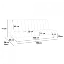 Divano Letto Clic Clac 180x64x70 cm in Similpelle Nero