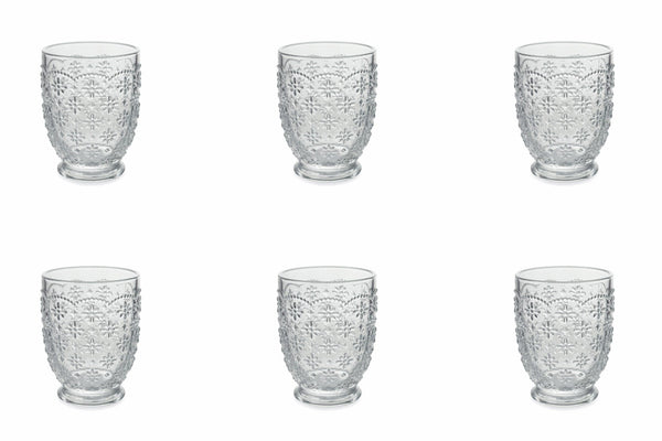 acquista Set 6 Bicchieri Acqua in Vetro 230 ml Villa d'Este Home Tivoli Sicilia