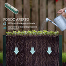 Letto per Orto a Fondo Aperto 240x40x45 cm con Bordi Arrotondati in Acciaio Zincato Verde   