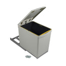 Pattumiera Differenziata per Mobili Cucina 16L Estrazione Manuale Emuca Grigia