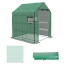 Copertura per Serra da Giardino con Porta a Cerniera e Finestre 140x143x190 cm in PE Verde