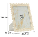 Cornice Light Leaf 26,9x1,8x31,8 cm in Resina e Vetro Crema      