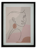 Stampa con Cornice Face C 35x2x47 cm in MDF e Vetro Multicolor      