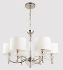 Lampadario Neoclassic in Metallo e Vetro Alicante Nickel