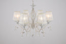 Lampadario Elegant in Metallo Grace Bianco con Oro