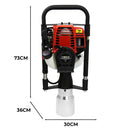Battipalo per Recinti e Staccionate 36x30x73 cm con Accessorio Ø12 cm Motore a Benzina  