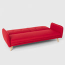 Divano Letto Clic Clac 186x85x80 cm in Tessuto Rosso