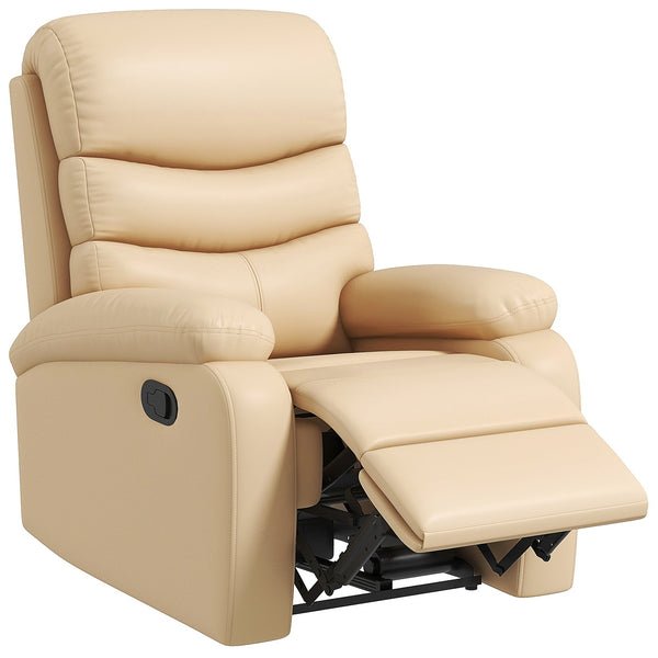 Poltrona Relax Reclinabile Manuale 80x90x105 cm in Similpelle Beige online