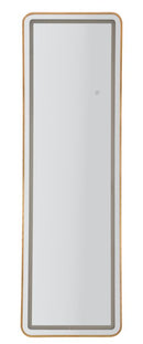 Specchio da Terra LED Simple Rett, 50x3x160 cm in Alluminio e Specchio Oro      
