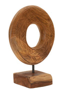 Scultura Dorat Cerchio 20x10x28 cm in Teak Riciclato         