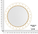 Specchio Hearts 80x2,5x80 cm in Ferro e MDF e Specchio Oro      
