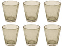 Set 6 Bicchieri Ø9x10 cm in Vetro Soffiato Villa d'Este Home Tivoli Cancun Grigi