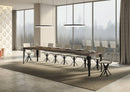 Tavolo Allungabile 140-400x90x77 cm Paxon Noce Telaio Antracite 