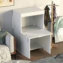 Mobile Asse da Stiro a Scomparsa Salvaspazio Richiudibile 55x38x90,5 cm In MDF Bianco