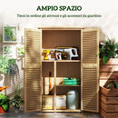 Casetta Box da Giardino 87x46,5x160 cm con Ante a persiana in Legno 