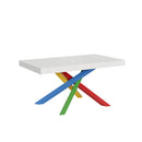 Tavolo Allungabile 160-420x90x77 cm Volantis Bianco Frassino