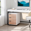 Cassettiera per Ufficio con Ruote 3 Cassetti 40x50x57,5 cm  Bianca