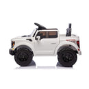 Macchina Elettrica per Bambini Ford Raptor 12V con Telecomando Bluetooth Luci LED e Tappetini Inclusi Bianco