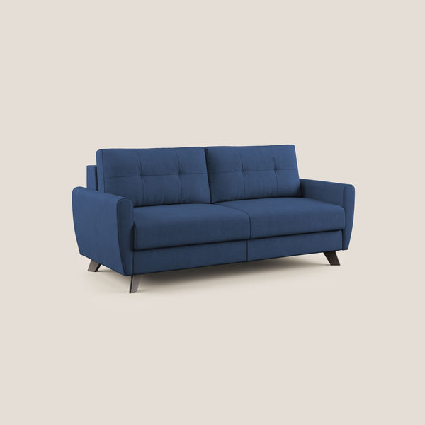 sconto Divano Letto 3 Posti 188x97x96 cm in Tessuto Blu