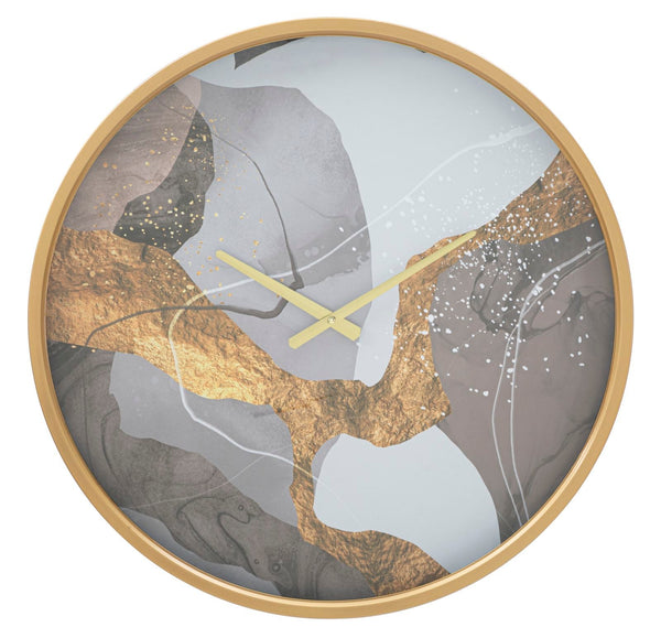 Orologio da Muro Art Grey Ø60x6 cm in Ferro MDF e Vetro Multicolor acquista