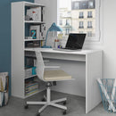 Scrivania Porta Pc 120x53x144 cm con Libreria Bianca