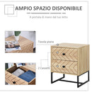 Comodino in Legno Stile Nordico Scandinavo  Natural Wood