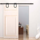 Binario per Porte Scorrevoli con Kit di Accessori in Acciaio Nero 100 cm sm 110mm 