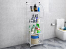 Scaffale 4 Ripiani 34x29x112 cm in Metallo e Plastica Simply Bianco