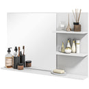Specchiera Bagno a Parete 75x10x48 cm con 2 Mensole e 1 Ripiano Bianco