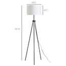 Lampada da Terra Tripode in Metallo con Paralume H152 cm E27  Nero e Bianco