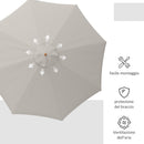 Ombrellone da Giardino Ø325x250 cm in Bambù e Poliestere Grigio  
