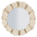 Specchio da Muro Dune 85x7,5x85 cm in Ferro e Specchio e MDF Crema      