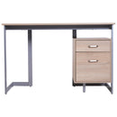 Scrivania con 2 Cassetti in Legno e Acciaio 120x58x76 cm 