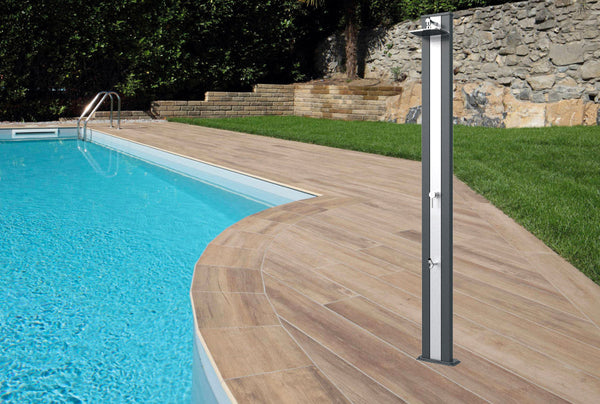 Doccia Solare da Esterno Giardino 30L Miscelatore Arkema Spring S Fascia Inox Verde prezzo