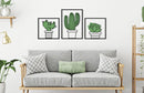 Pannello da Muro Cactus Set 3pz 33x33x1,3 cm - 33x46,5x1,3 cm - 33x33x1,3 cm in Ferro Multicolor      