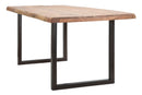 Tavolo da Pranzo Yellowstone 180x90x77 cm in Legno di Acacia e in Ferro Marrone e Nero