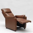 Poltrona Relax Reclinabile Manuale 75x95x103 cm in Similpelle Marrone