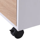 Cassettiera per Ufficio con Ruote 3 Cassetti 40x50x57,5 cm  Bianca