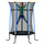 Trampolino Tappeto Elastico per Bambini con Ingresso a Cerniera e Pali Imbottiti Ø163.5x190 cm in Acciaio, PP e EPE Azzurro