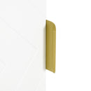 Pensile Mobile Bagno Sospeso con Anta Decorata 40x15x60 cm in MDF Bianco 
