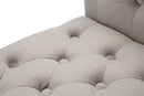 Panchetta Paris 120x40x60 cm in Legno Spugna Metallo e Poliestere Grigio Nero e Oro