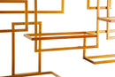 Porta Bottiglie Glam Orizzontale 80x10x50 cm in Ferro Oro