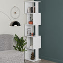 Libreria 161x35x30 cm Design Moderno Scaffale Modulare 5 Ripiani in MDF Bianco     