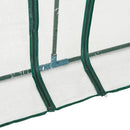 Serra da Giardino a Tunnel in PVC con 4 Porte Avvolgibili in Acciaio e PVC Trasparente 400x100x80 cm 