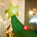 Babbo Natale con Camion e Albero Gonfiabile 215x102x180 cm con Luci a LED 
