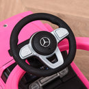 Macchina Cavalcabile a Spinta per Bambini 85,5x40,5x95 cm con Licenza Mercedes Benz G350 Tettuccio e Maniglia in PP Rosa  